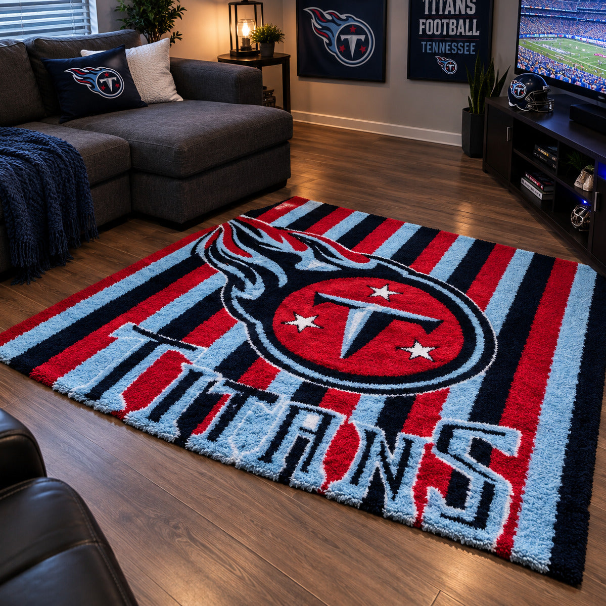 Custom rug example: team logo tufted rug