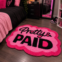 Custom rug example: Pretty & Paid pink cloud tufted rug